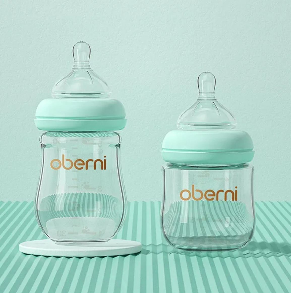 NumiGlass Wide-Bore Anti-Colic Baby Bottle