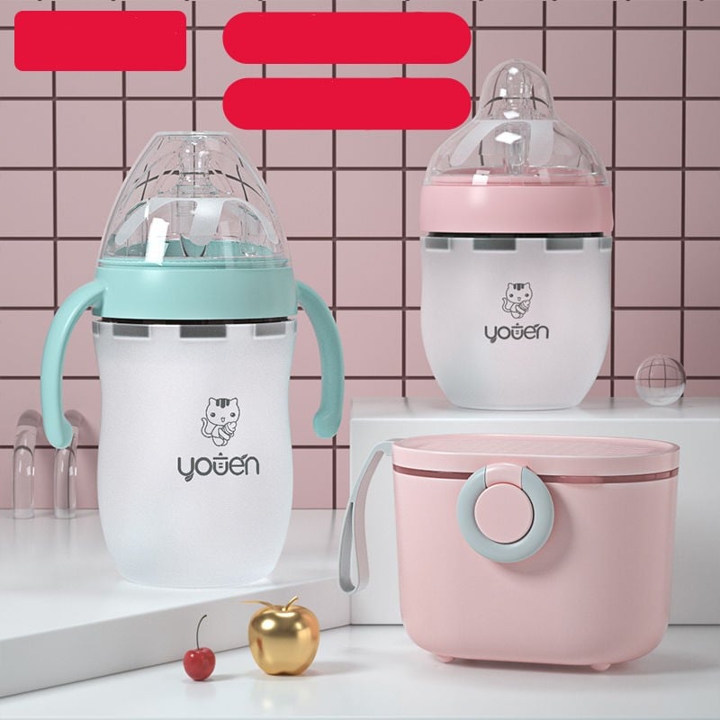 NumiSip Silicone Straw Baby Bottle