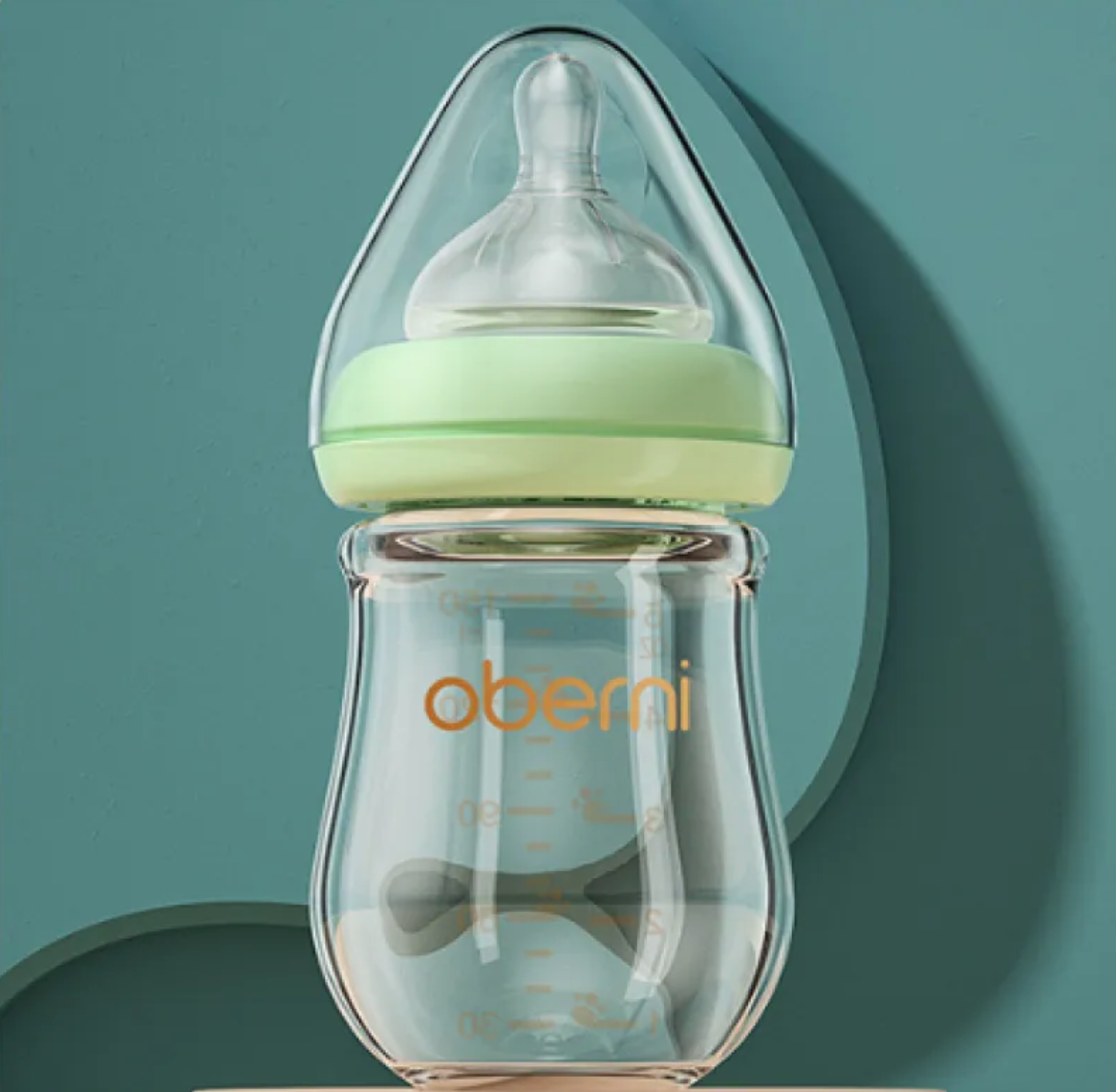 NumiGlass Wide-Bore Anti-Colic Baby Bottle